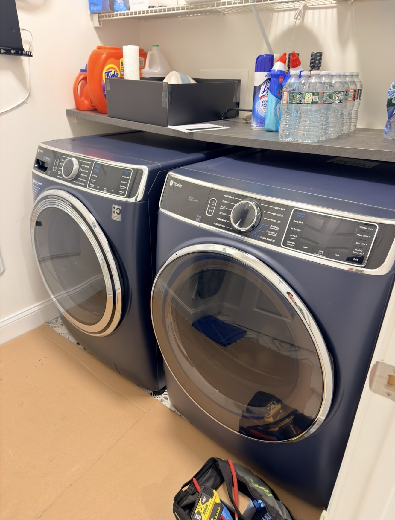 GE Profile front-load washer pair in laundry room — Premier Appliance Repair Staten Island covers all Staten Island neighborhoods